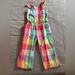 GAP Rainbow Plaid Kids Jumpsuit - Multicolor 6/7